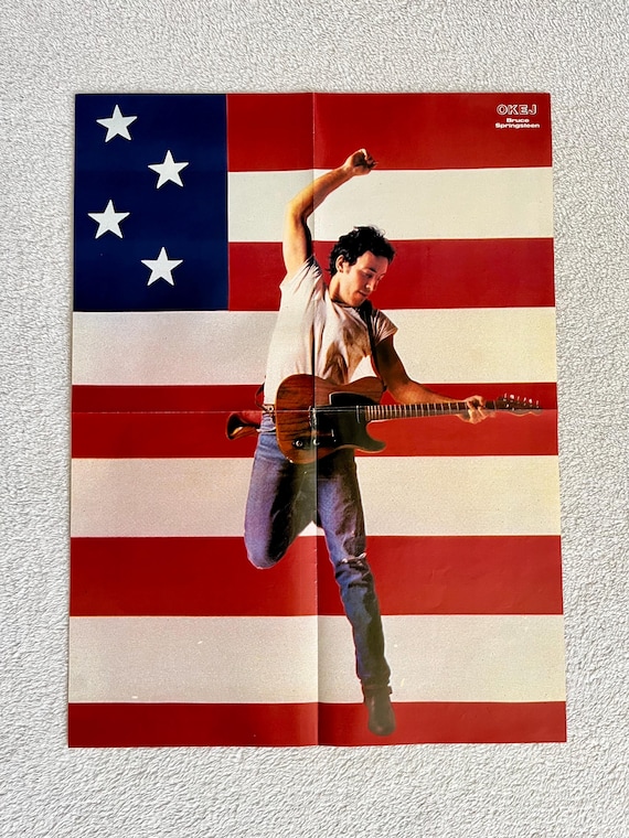 Bruce Springsteen 1984 Born in the USA the Boss Swedish Poster Bruce Springsteen 1984 Born in the USA the Boss Swedish Poster