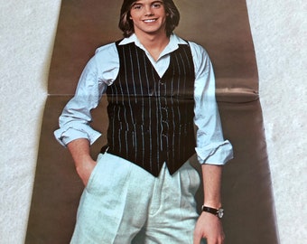 Shaun Cassidy 1979 Swedish Poster Music Magazine anni '70 Vintage Raro