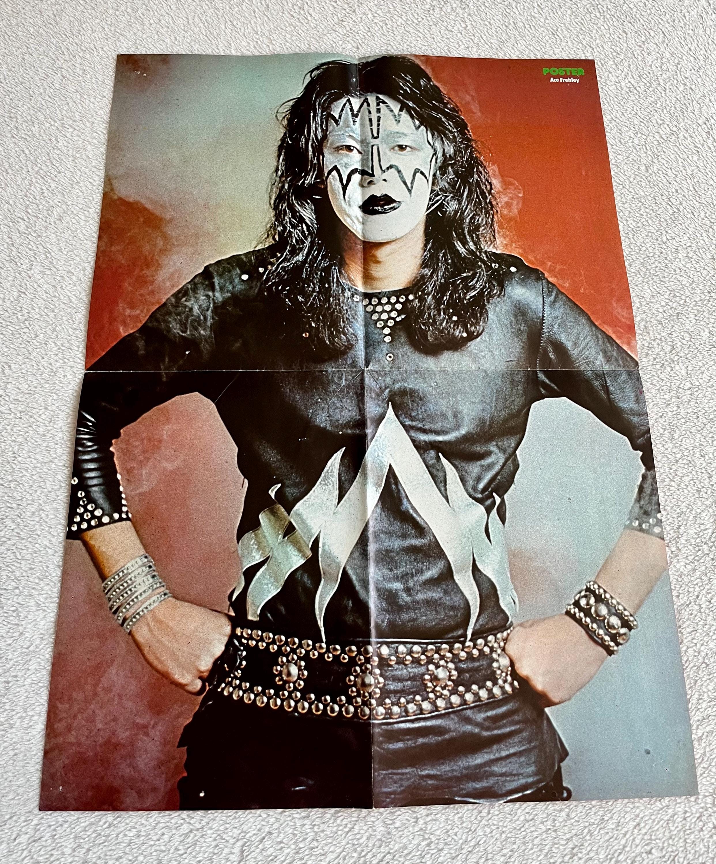 Ace Frehley KISS 1974 Red Room Smoke Swedish Poster Music Magazine