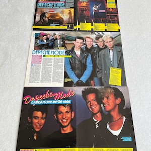 Depeche Mode 1986 Clips David Gahan Martin Gore Alan Wilder Andrew Fletcher Swedish Poster Magazine OKEJ 1980s Vintage Rare