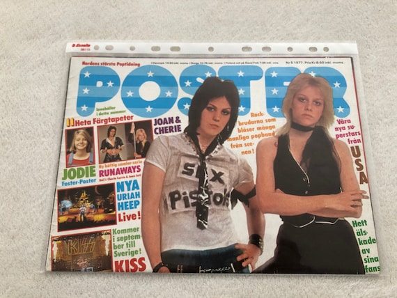 The Runaways Cover Poster 1977 Swedish Poster Magazine 1970s The Runaways Cover Poster 1977 Swedish Poster Magazine 1970s