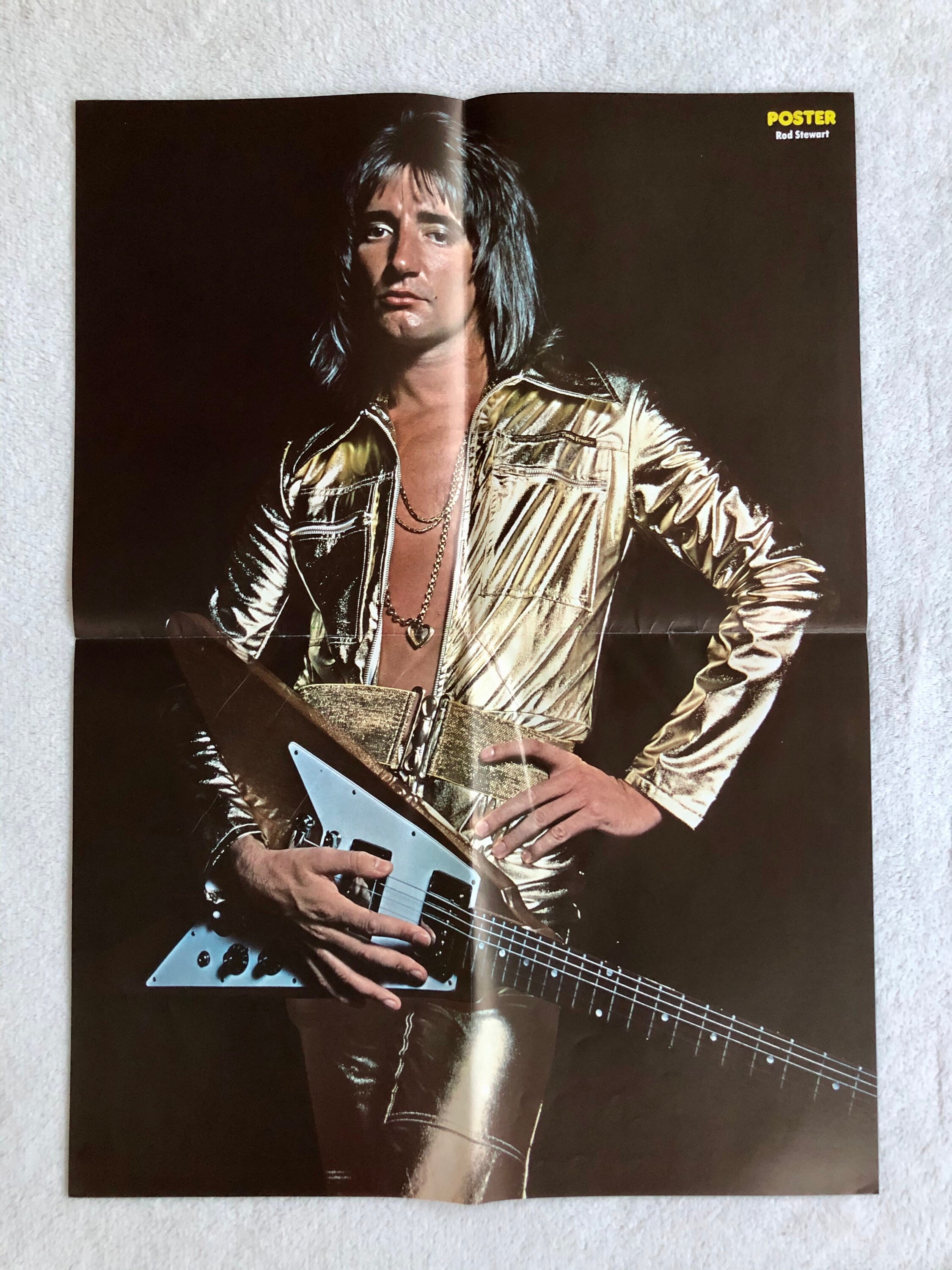 ROD STEWART 1976 Swedish Poster Magazine 1970s Hunk Sexy Vintage