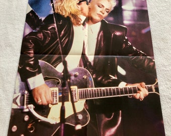 EURYTHMICS 1986 Dave Stewart Annie Lennox Rivista di poster svedese OKEJ Anni '80 Vintage Raro