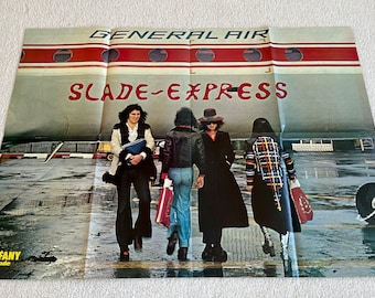 Slade 1974 Swedish Poster Music Magazine Tiffany 1970s Jim Lea Don Powell Noddy Holder Dave Hill Vintage Rare Glam