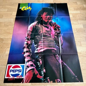 Michael Jackson 1988 Swedish Music Magazine Giant Poster Pepsi