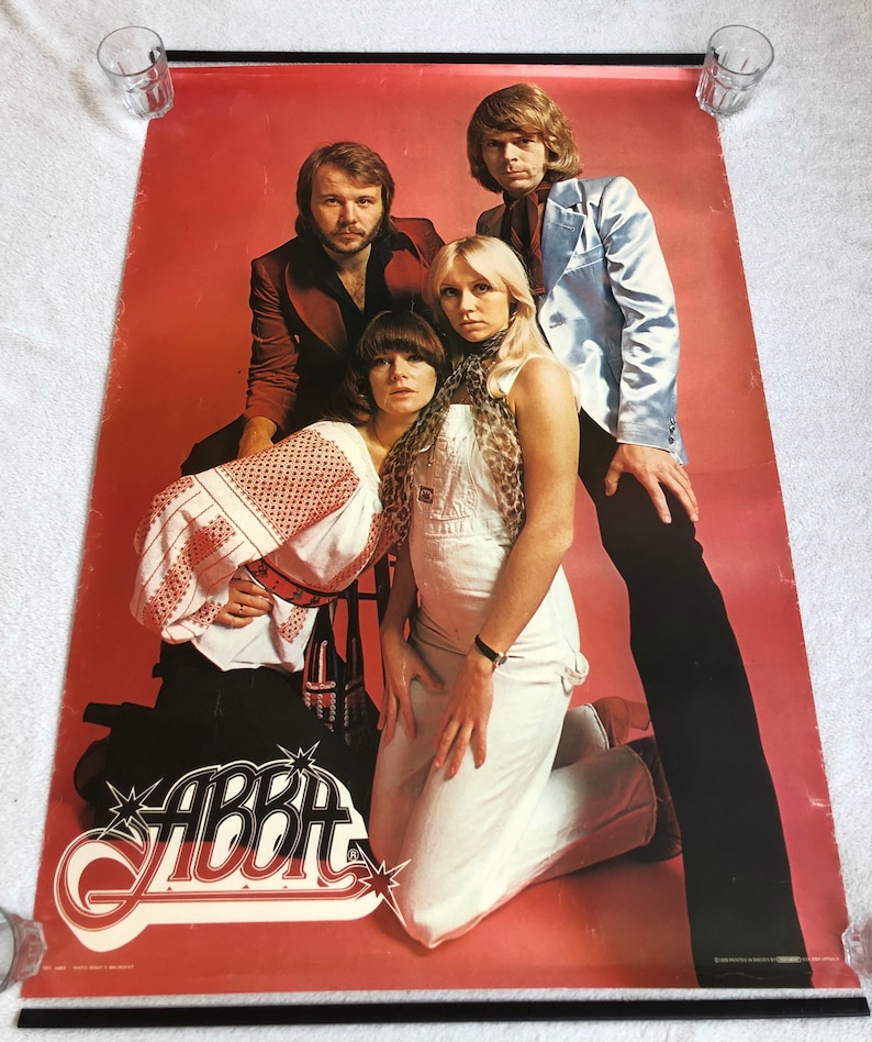 ABBA Scandecor Poster 1975 Swedish Poster 1970s Björn Ulvaeus Etsy