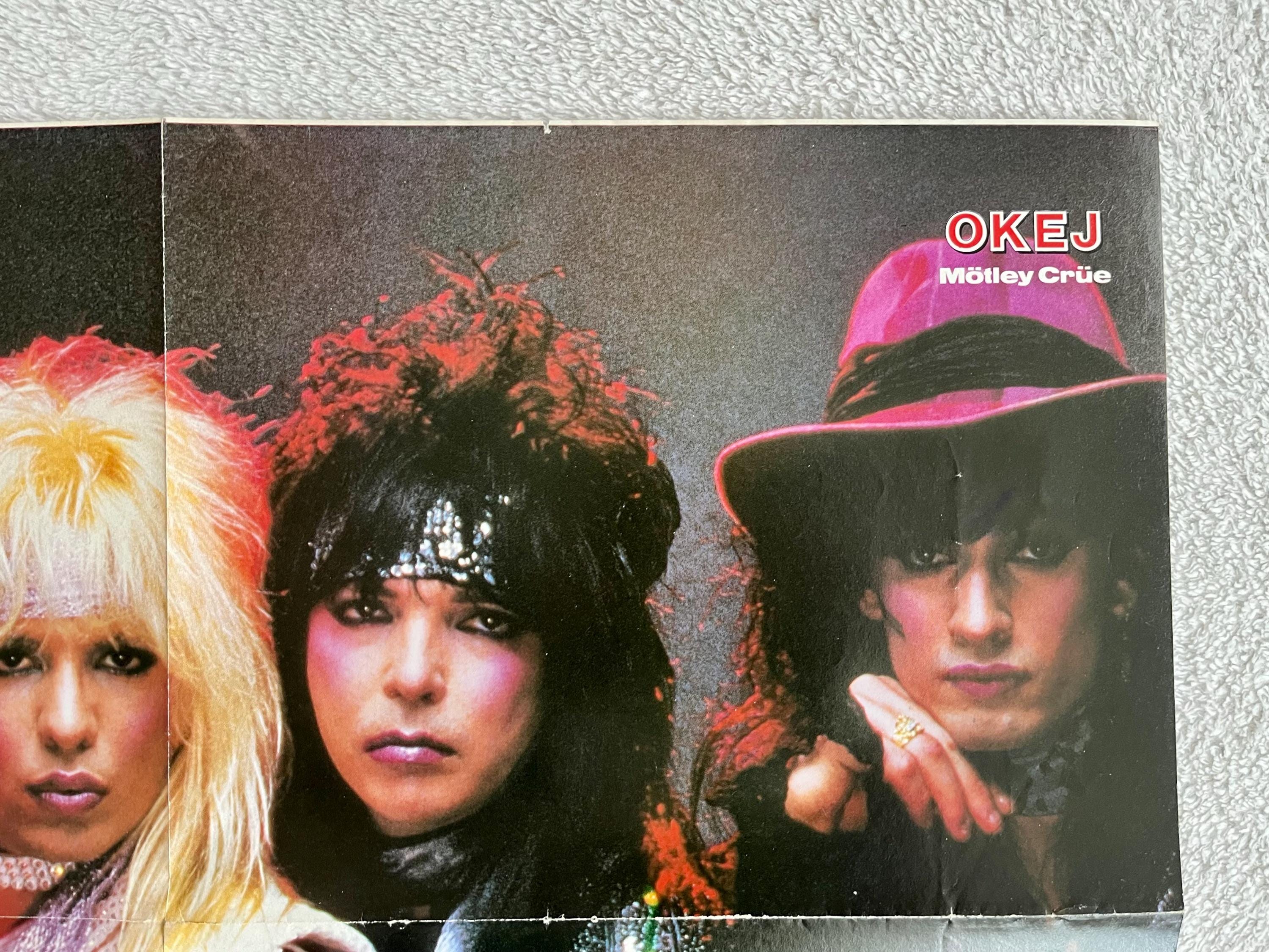 Mötley Crüe 1985 Tommy Lee Nikki Sixx Vince Neil Mick Mars Swedish
