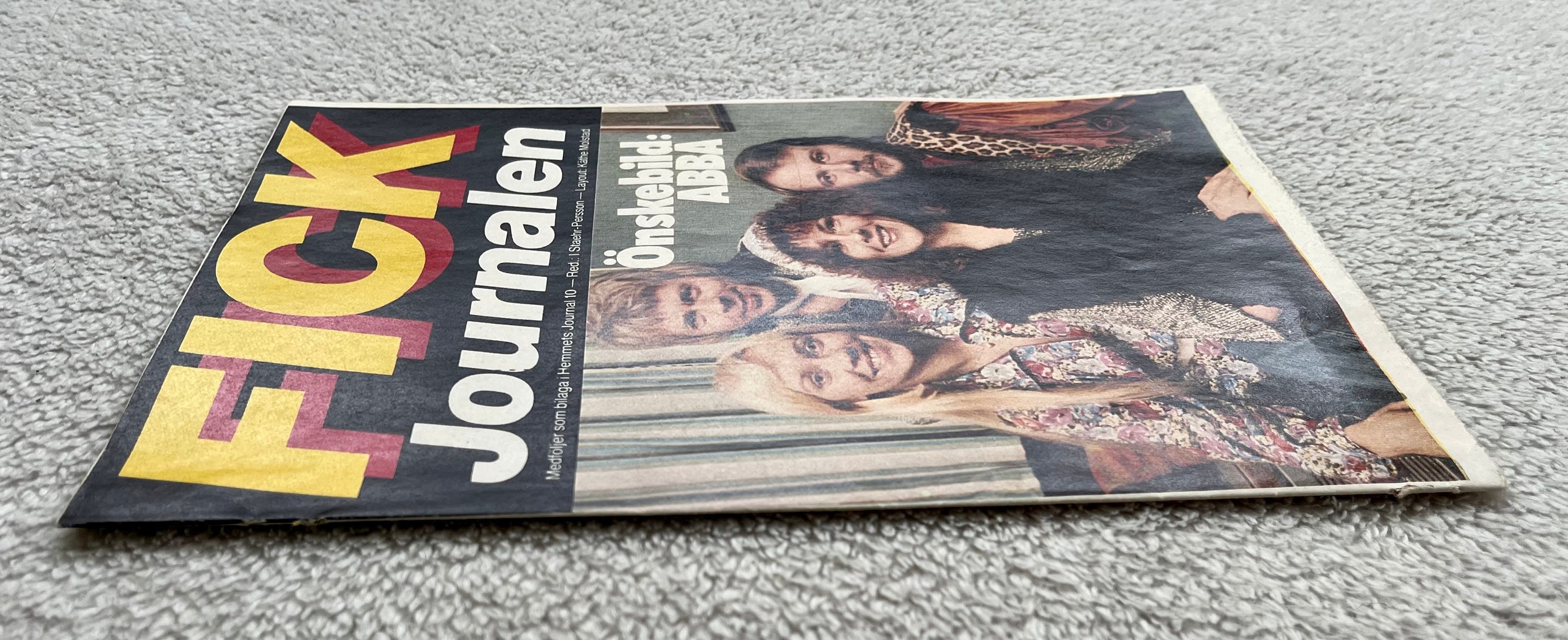 ABBA Poster 1974 Swedish GO Magazine 1970s Björn Ulvaeus Agnetha Fältskog Benny Andersson Anni-frid "frida" Lyngstad Vintage Mega Rare