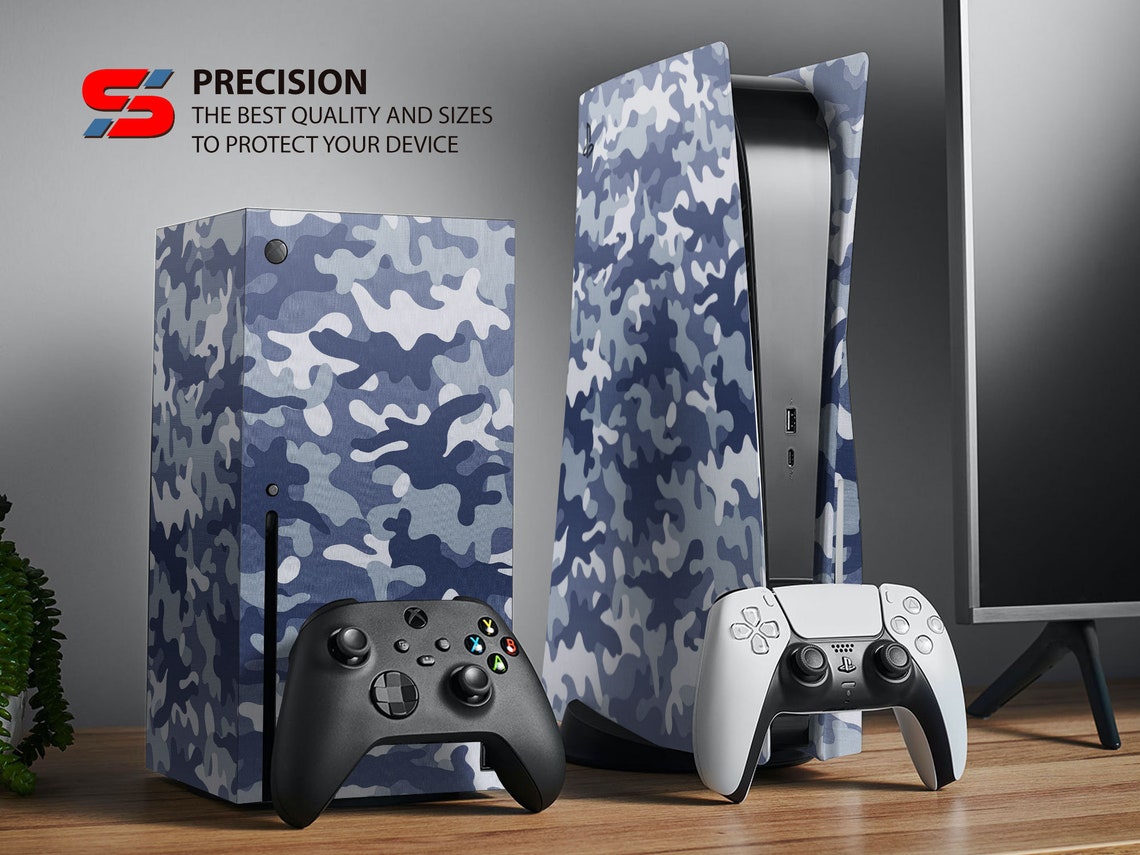 Gray camouflage design PS Sony and Xbox skin camouflage ps5 Etsy