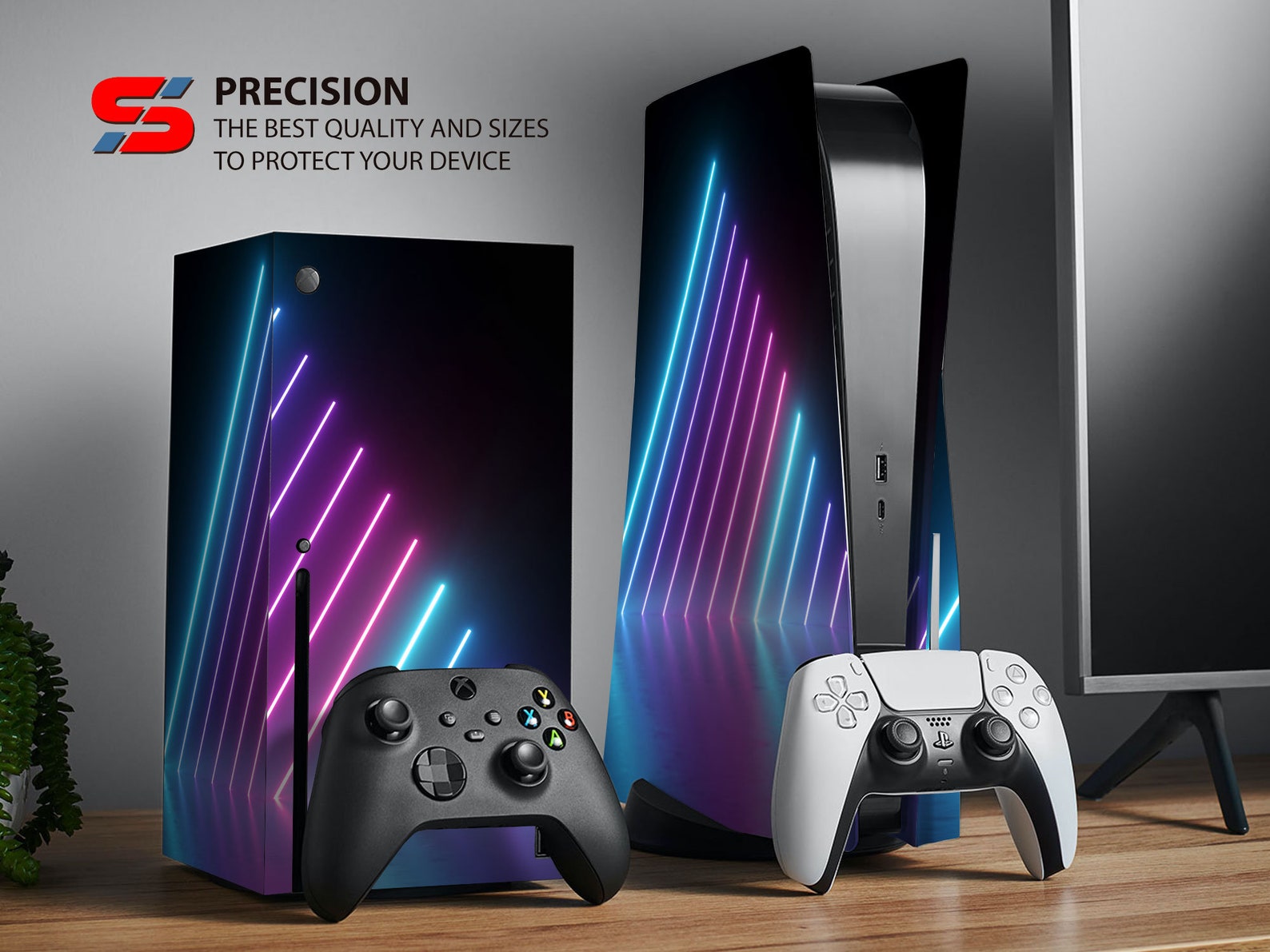 Blue neon lights PS Sony and Xbox skin neon Xbox 360 neon Etsy