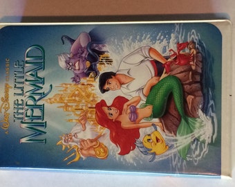 The Little Mermaid Original Black Diamond Case with banned cover art Vintage VHS