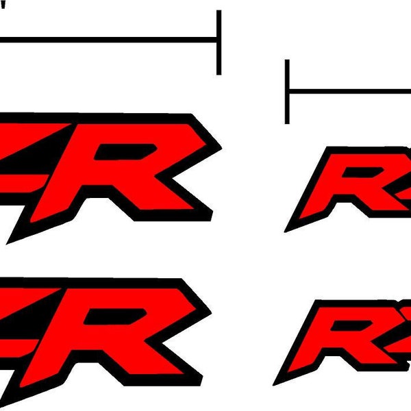 4 pack Polaris RZR decals stickers graphics.