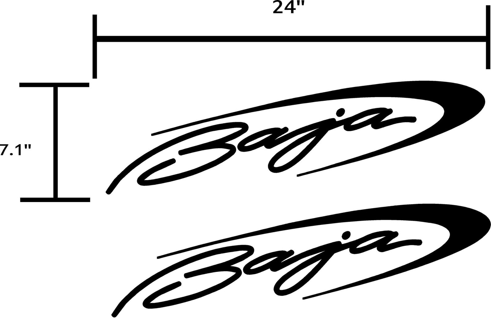 Baja Boat 24 Decals Stickers Graphics. 2 Pk Etsy