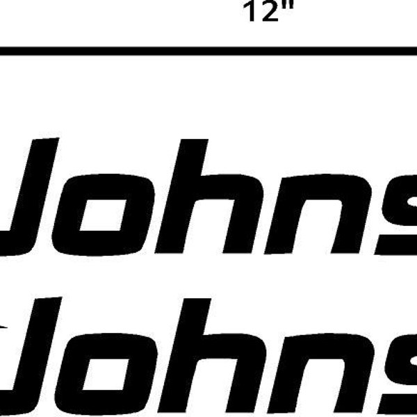 Multi color Johnson Outboard motor cowling/hood decals stickers graphics. 2pk