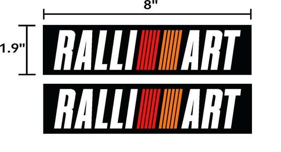 Buy Mitsubishi RALLIART 2 Pack Vinyl Decal Sticker Graphic Online