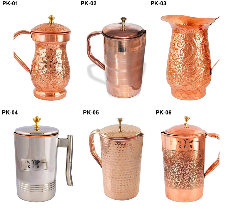 100 Pure Copper Handmade Hammered Tumbler Jug Pitcher Etsy