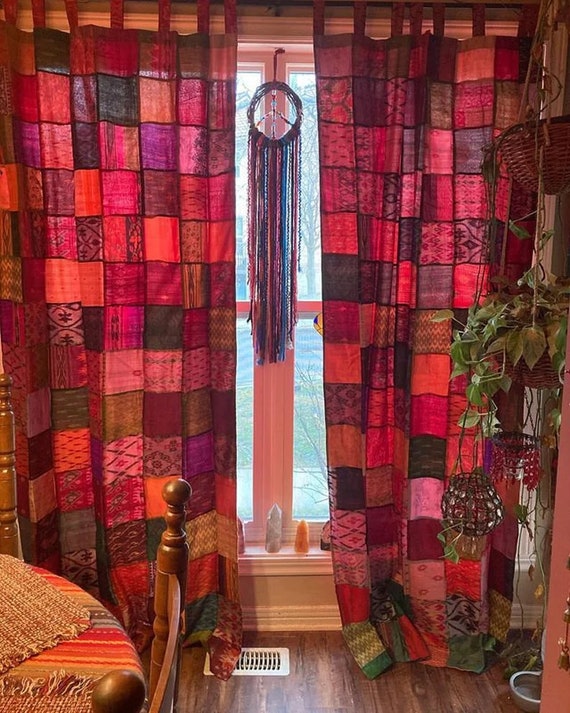 Blackout Curtain 100 Natural Cotton Bohemian Ds Uk Natural Cotton Bohemian Curtain Ds, Indian Style Curtains Uk