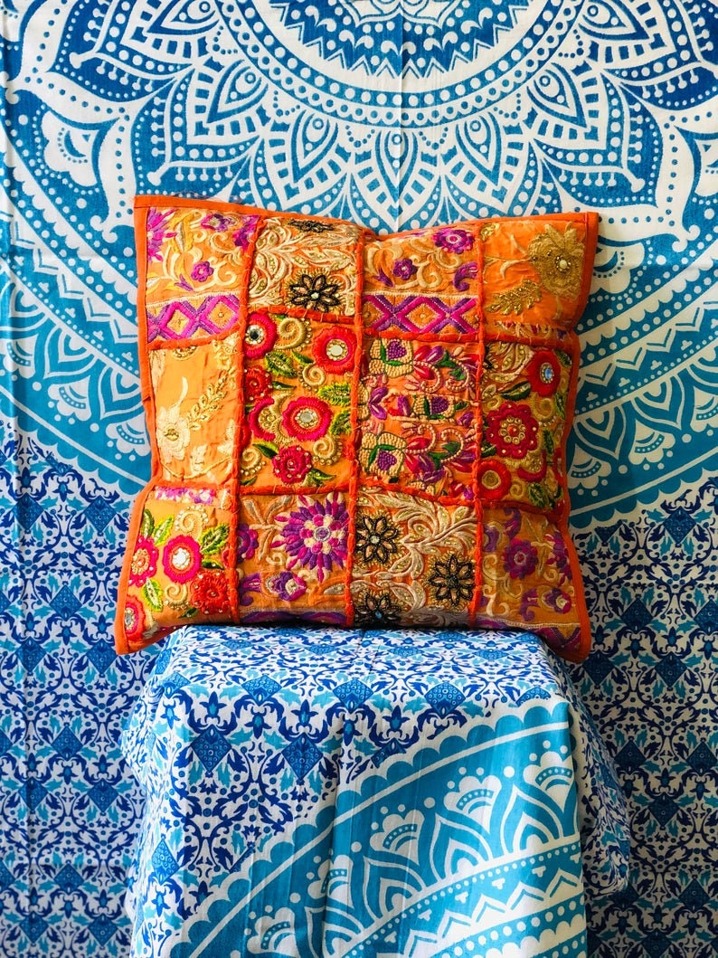 Set of 5 Throw Pillow Covers Farmhouse Pillow Covers Cotton Etsy