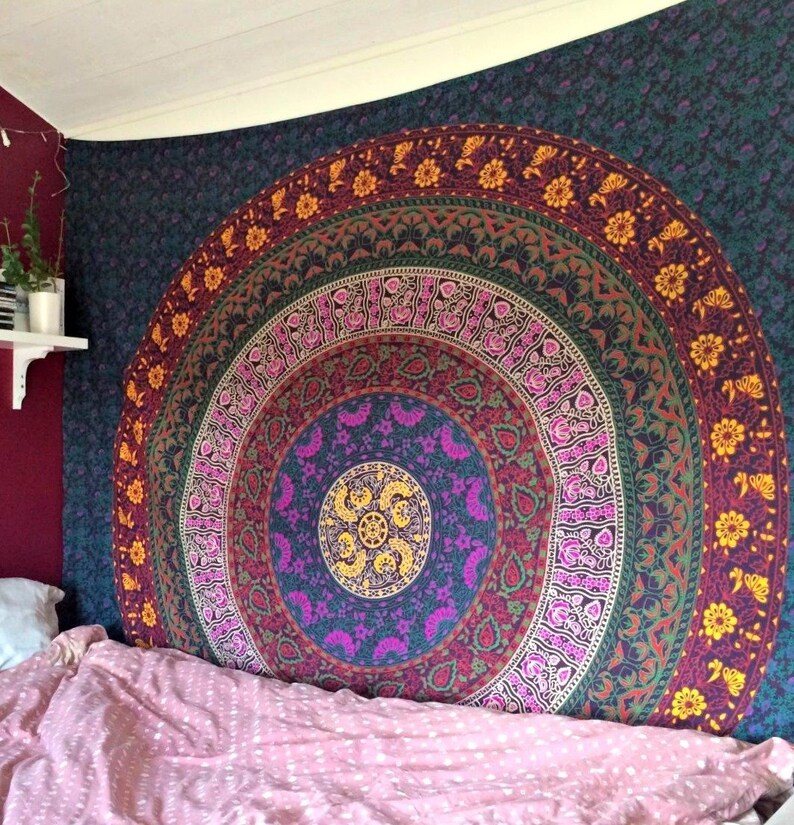 Wall Tapestry Tapestry Wall Hanging Hippie Cotton Tapestry Etsy