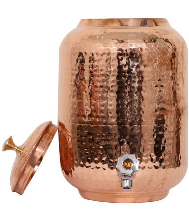Indian Handmade Pure Copper 4 Ltr Water Dispenser Pot Copper Etsy
