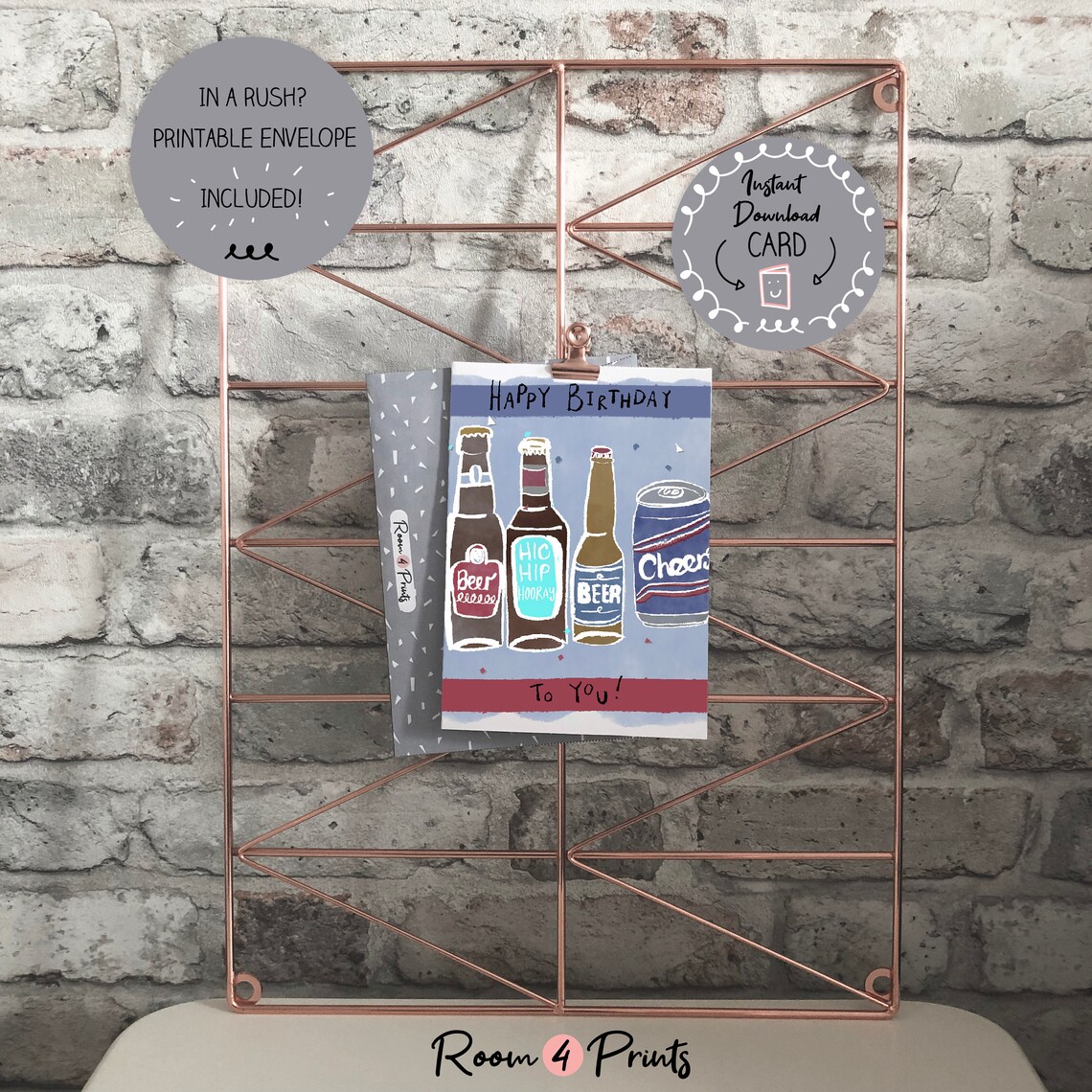Beer Birthday-birthday Printable Card-birthday Cards for - Etsy
