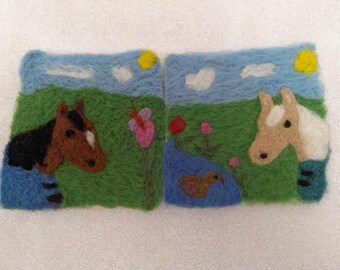 Paesaggi raffiguranti cavalli e pony, entrambi venduti separatamente a quindici sterline l'uno