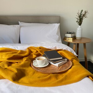 Mustard bed hotsell throw and cushions