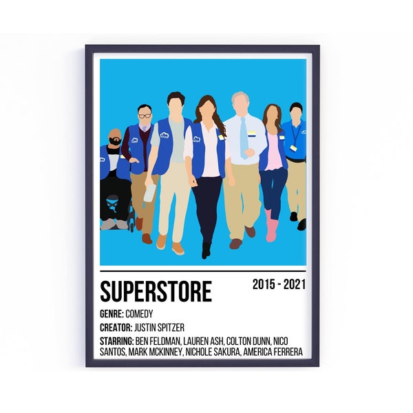 Superstore TV Show Poster | Cloud 9 | Amy | Jonah