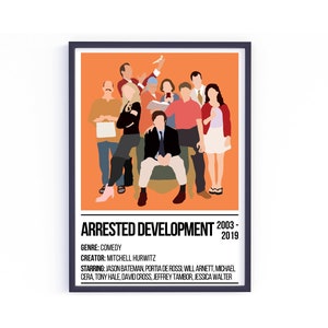 Arrested Development (2003)- Polaroid / Minimalist Poster em 2023