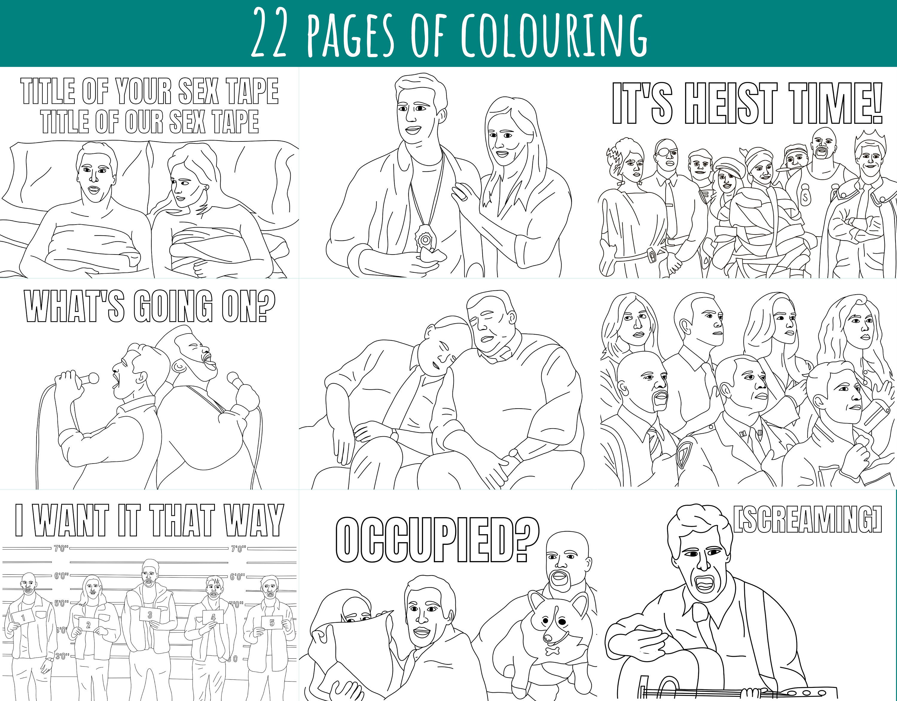 Brooklyn 99 Coloring Pages