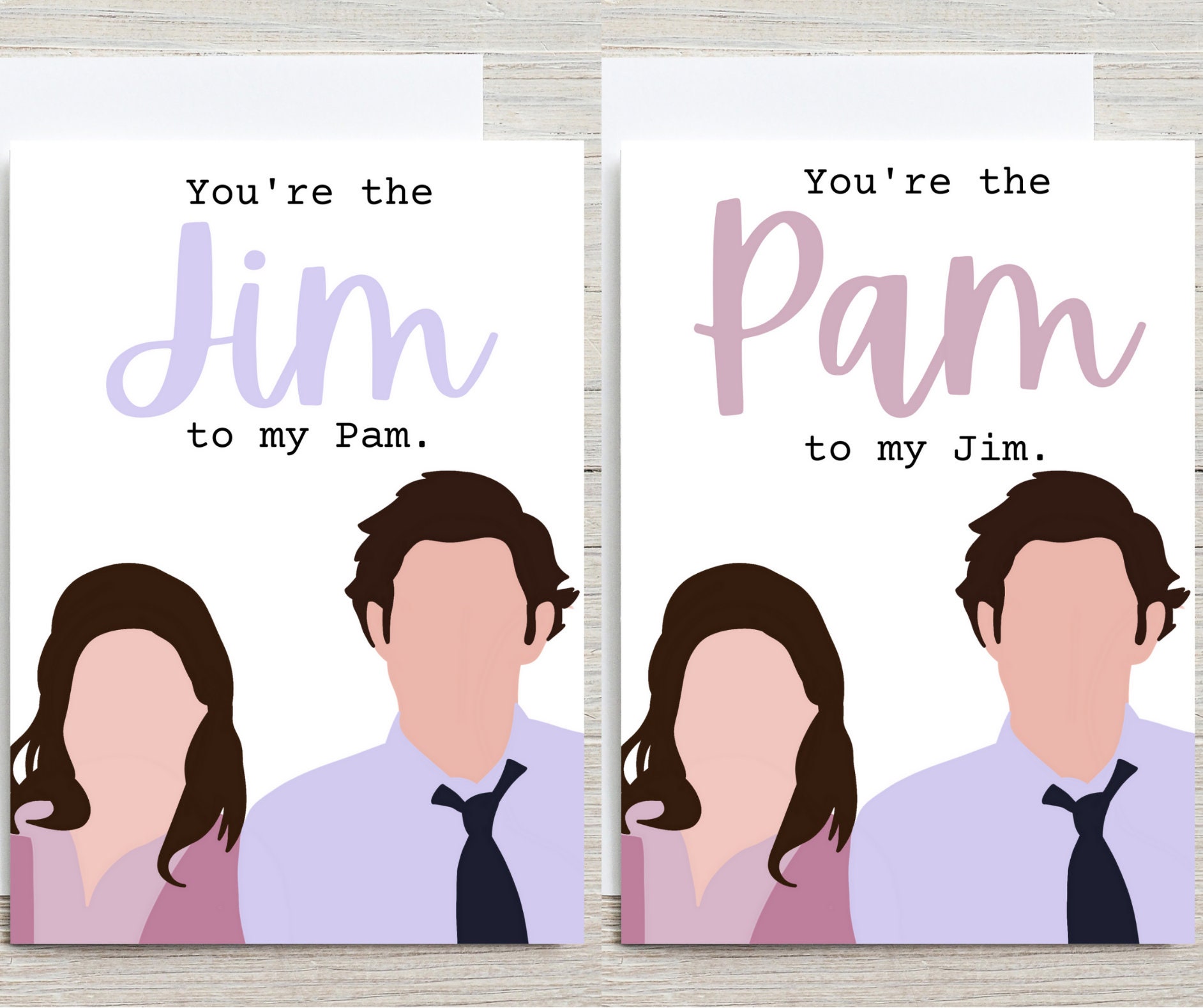 You're the Jim to my Pam. The Office Card/Office Etsy