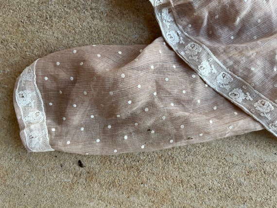 antique edwardian 1910s peach cotton sheer lawn d… - image 6