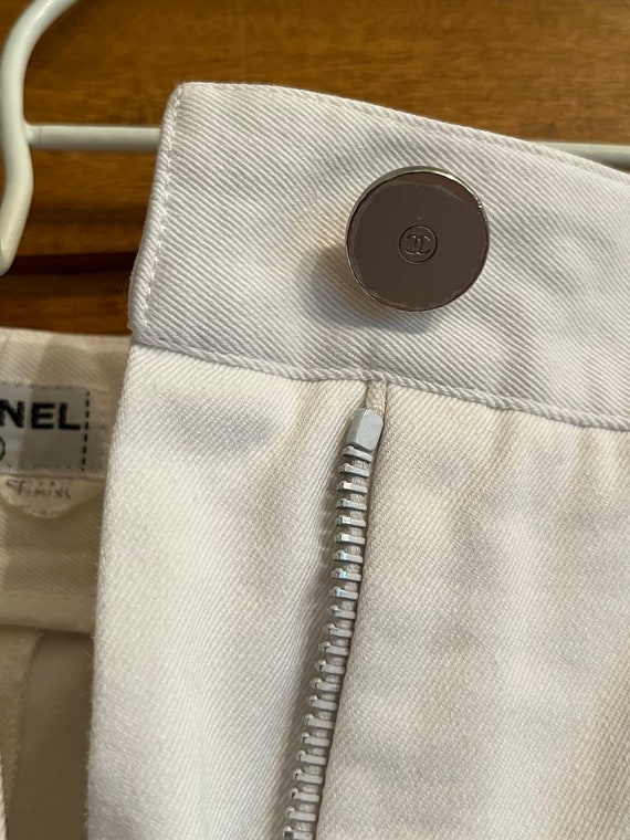 chanel y2k high waisted white pants - image 9