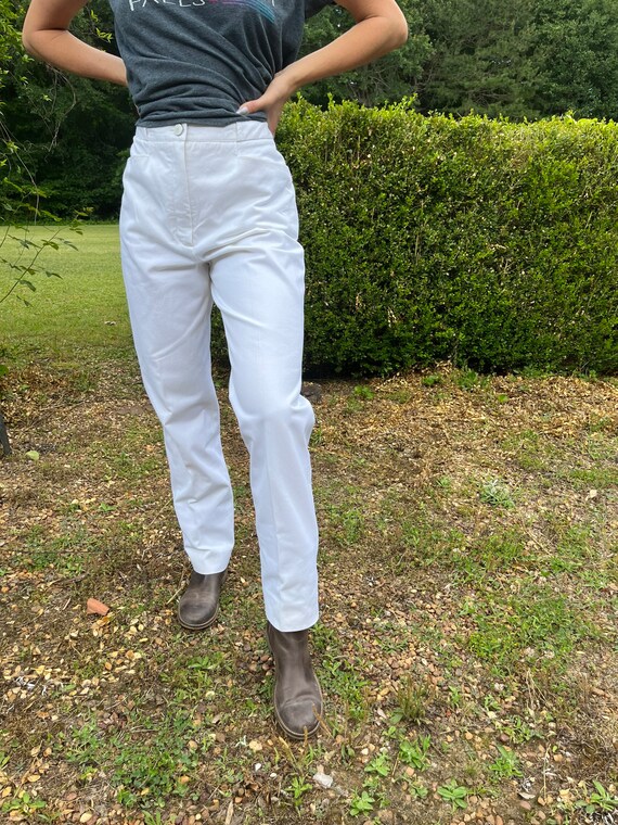 chanel y2k high waisted white pants - image 5