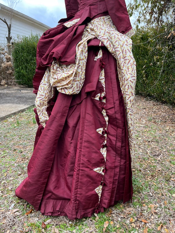 antique victorian 1880s silk dress / gown / bodic… - image 3