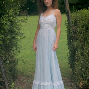 Vestido vintage azul pálido Gunne Sax de Jessica