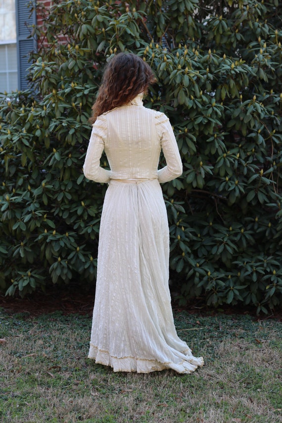 antique edwardian 1900s / 1910s cotton dress gown… - image 4