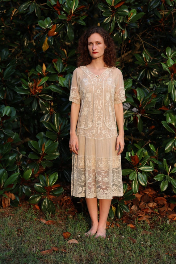 1920s Gold Lame' and Gold Lace Dress – Swank Vintage