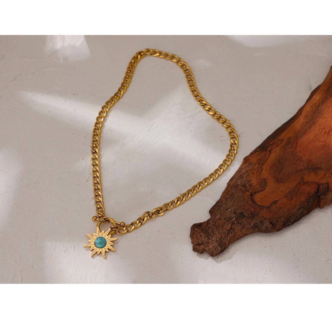 18k Gold plated Stainless Steel Star Necklace Tarnish free