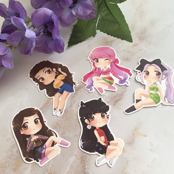 IJs | Zwartroze | Op KPOP geïnspireerde stickers
