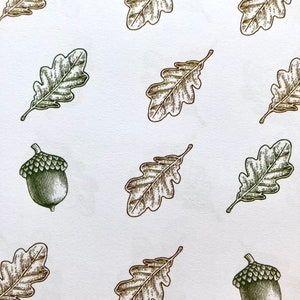 Acorn and Oak Leaf Wrapping Paper image 3