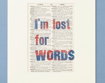 Lost for Words Letterpress Poster