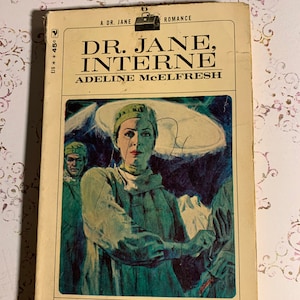 Vintage Nurse/Doctor Romance, Dr. Jane, Interne by Adeline McElfresh, Bantam Romance, 1966, Paperback