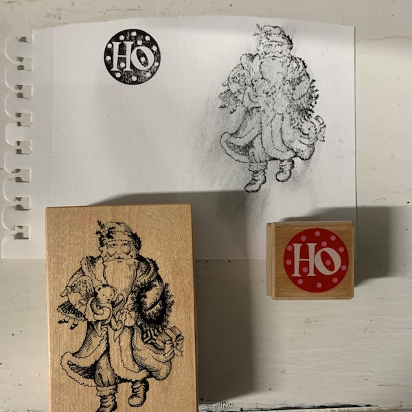 Santa Rubber Stamp - Etsy