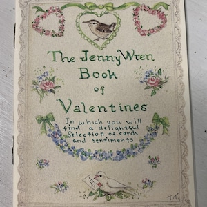 Livre miniature. Couverture souple. Le livre de Jenny Wren de la Saint-Valentin. 1988. Inscription soigneusement imprimée sur la couverture arrière. Tasha Tudor.