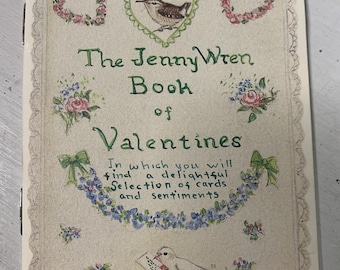 Miniature Book. Soft Cover. The Jenny Wren Book of Valentines. 1988. Neatly Printed Inscription on Back Cover. Tasha Tudor.