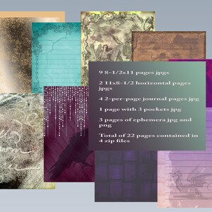 Gothic Dreamscape, Romantic Dark Digital Papers: Printable backgrounds scrapbook papers junk journaling, wallpaper decorative 22 pages