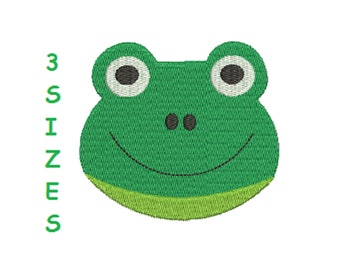 Frog Machine Embroidery Design 3 Tailles