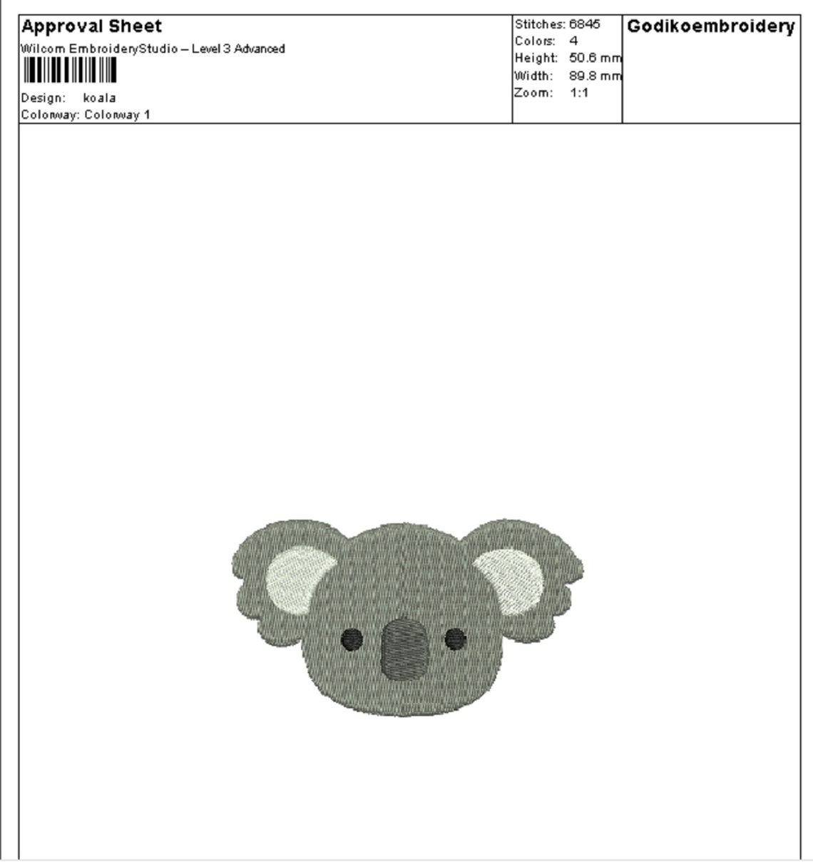 Koala Machine Embroidery Design- Animal- 3 Sizes - Etsy