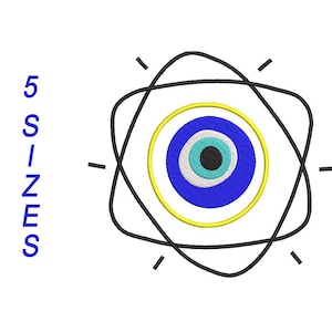 Nazar-Evil Eye- Dessins de broderie à la machine-5 Tailles